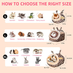 LEFTSTARER Guinea Pig Bed interior close-up highlights soft filling for comfort.