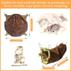 LEFTSTARER Guinea Pig Hammock highlights soft cashmere comfort for tiny pets.