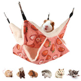 LEFTSTARER rat ferret hammock bed double-layer top view promotes quick nesting and playtime