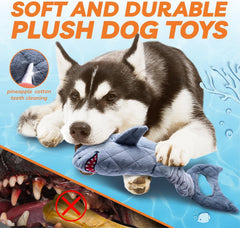Legend Sandy tug ring shark toy enables safe tug-of-war and fetch training.