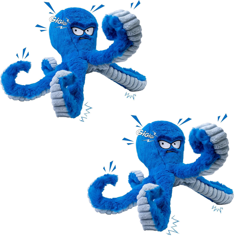 LEGEND SANDY blue octopus toy with squeaker promotes interactive play and motivation