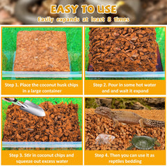 Legigo coconut chip substrate delivering odor absorption for cleaner terrarium setups.