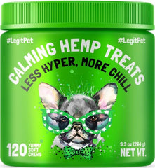 LEGITPET calming treats duck flavor bottle show easy, tasty anxiety relief for dogs