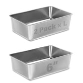 LEGOURNS stainless litter box 2-pack side view for space efficiency and mess containment