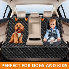 LEHNI dog car seat cover waterproof layers shields seats from accidents and messes