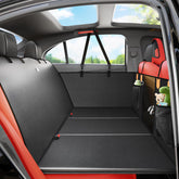 LeHuski dog car seat cover with hard bottom extends back seat space for bigger pets