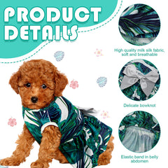 LEIFIDE Hawaii dog dresses fruit pattern showcases colorful style for birthday party dress-up