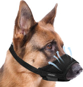 LEIGOPET dog muzzle with adjustable strap for a secure, comfortable fit.