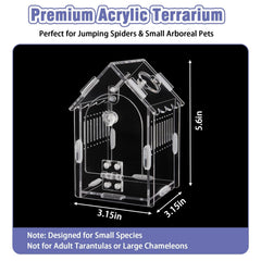 LEIZHENZI Jumping Spider Enclosure black option offers secure habitat in low light