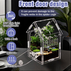 LEIZHENZI Jumping Spider Enclosure mini habitat ideal for juvenile tarantulas and climbers