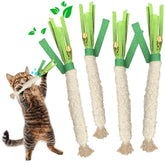 LEKEWPET Catnip Chew Stick packaging highlights durable rope design for satisfying chewing sessions.