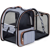 Lekebobor expandable-back-pet-carrier provides extra room for comfortable on-the-go travel.