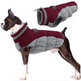 LeLePet dog coat with harness and fleece lining for outdoor warmth