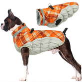 LeLePet warm dog winter coat front view with windproof warmth for outdoor walks.