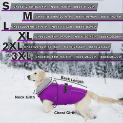 Lelepet warm dog winter coat reflective strips boost nighttime visibility.