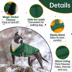 LeLePet waterproof windproof dog coat outer fabric with rain-shedding protection