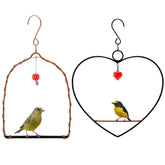 LemonRoad arch hummingbird swing in a durable metal frame for outdoor decor.