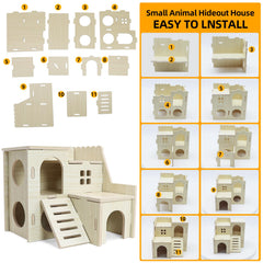 Lenpestia wooden hidehut emphasizes burr-free material and easy cleaning for daily use.