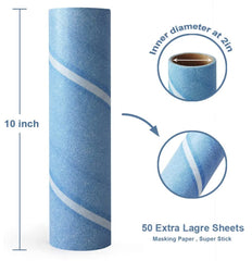 Leo wide-coverage ten-inch roller in use on a sofa for quick cleaning