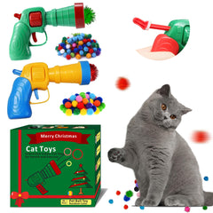 Leoezx 82Pcs cat toys gun launcher package view for engaging interactive play.