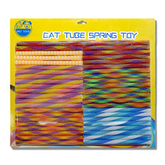 Leoezx Cat Spring Toy pack front shows colorful coils for daily interactive play to burn energy.