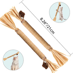 Leoezx Silvervine Sticks closeup reveals natural materials for cat interest and scent.