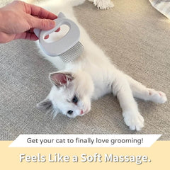 Leo's Paw ergonomic elastic design shown for comfortable grooming sessions