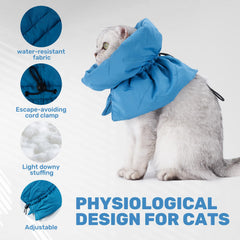 Leotrag cat recovery collar adjustable-fit detail highlights secure sizing for different necks