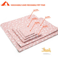 Lepark washable pee pad pink 36x48 anti-slip bottom prevents leaks during play