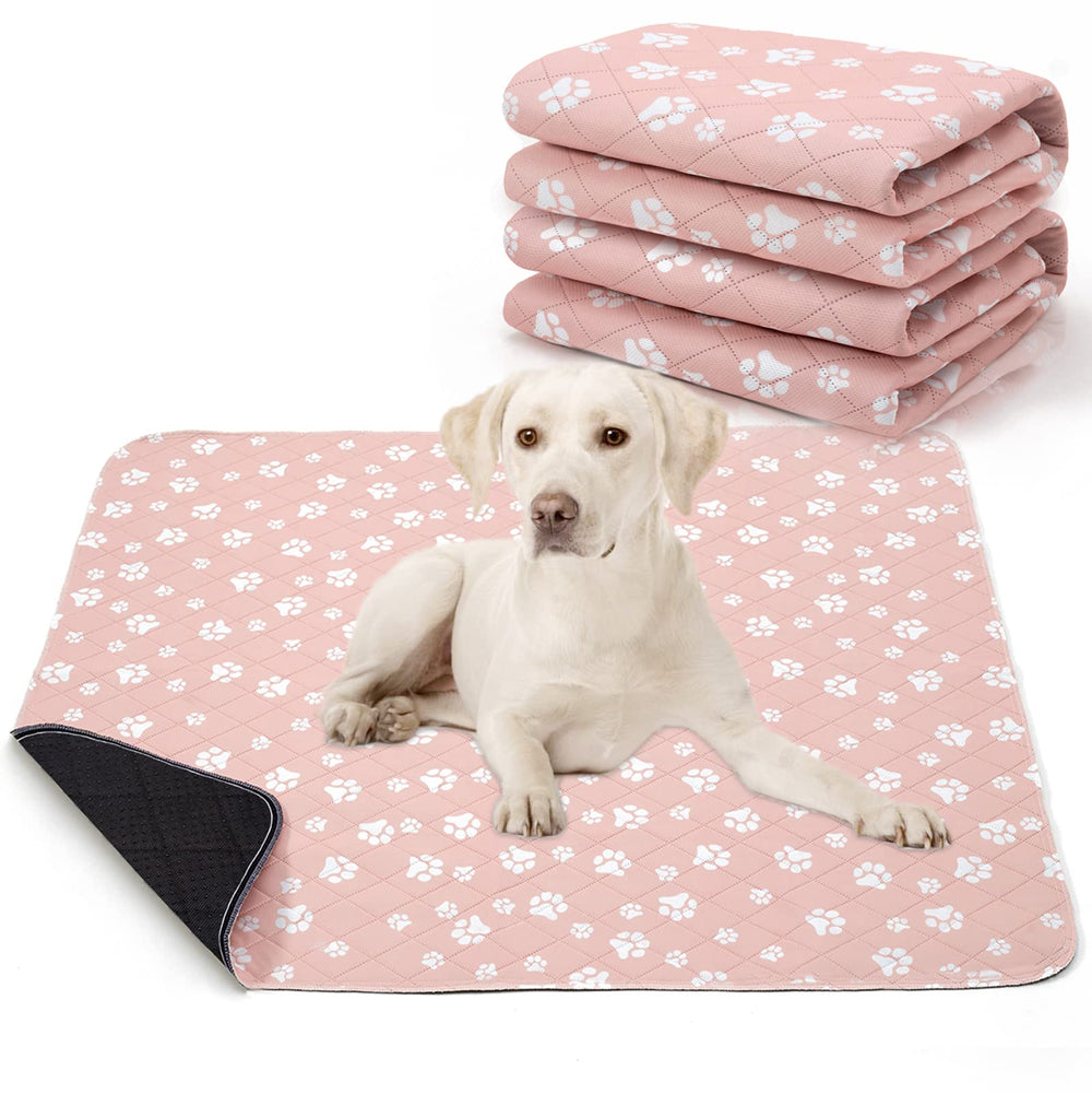 Lepark washable pee pad pink 36x48 front view keeps training area clean and dry
