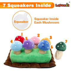 Lepawit Hide and Seek mushrooms pack image highlights safety-first materials for gentle chewers.