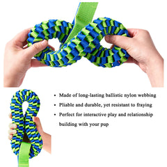 Lervont braided weave dog toy with dental-floss action helps chew-time cleaning.