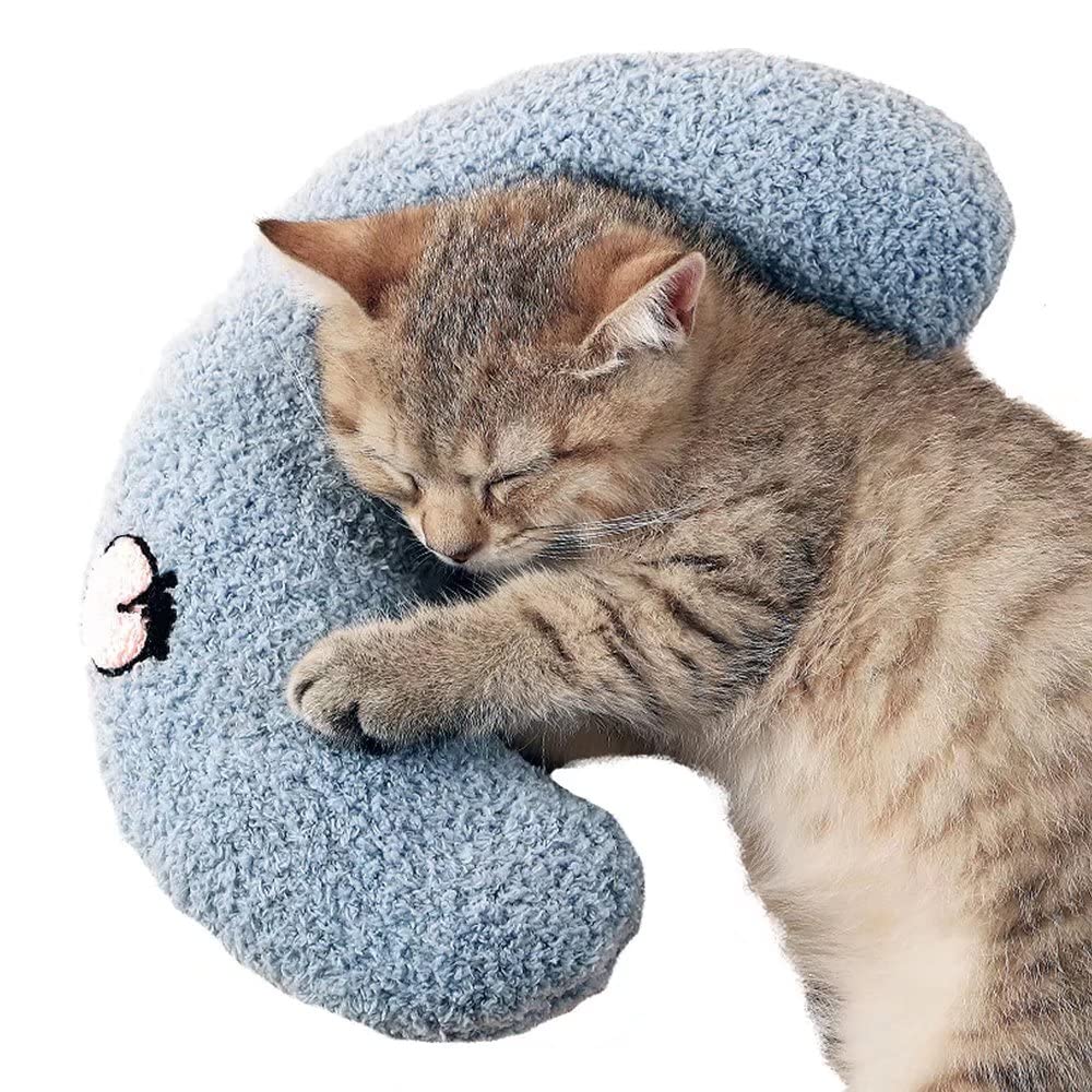 Les Arbres Fair Little Pillow cat cuddler front view shows ultra-soft faux fur for cozy naps.