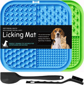 Lesipee licking mat blue-green pack shot showing two-pack convenience