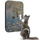 Lesissmer Art Cat Scratcher wall-mount Water Lily Pond guards furniture while inviting cat play