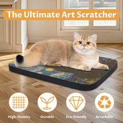 Lesissmer cat scratcher used on floor for lounging and scratching