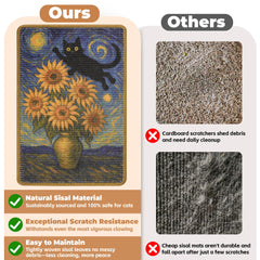 lesissmer sisal cat scratcher mat closeup highlights durable natural fibers