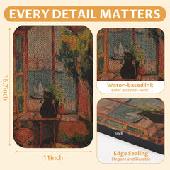 Lesissmer wall-mount cat scratcher closeup print showcasing eco-friendly design.