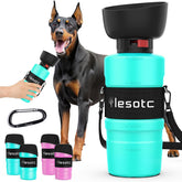 lesotc dog water bottle with large capacity for long walks