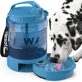 lesotc dog water bowl dispenser 77oz front view highlights large capacity for outdoor trips