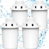 Lesotc four-pack pet water fountain filters front view for easy replacement and cleaner water.
