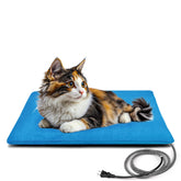 Lesotc outdoor pet heating pad in blue 12x20 provides warming comfort for pets.