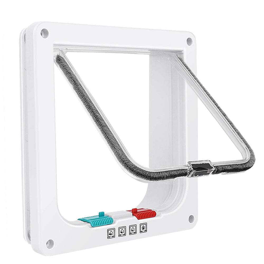 Lessmon Thin Cat Door window exterior shows easy pet access and weatherproof design.