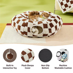 LE SURE Lesure cat tunnel bed circle shape for versatile play.