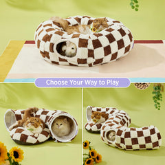 LE SURE Lesure cat tunnel bed includes two interactive balls for play.
