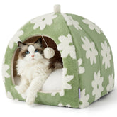 LE SURE cute cat bed cave open provides a cozy hideaway for indoor cats.