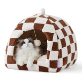 LE SURE Lesure cat bed outer cave view highlights cozy privacy for indoor cats.