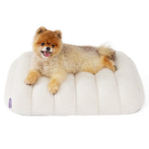 LE SURE orthopedic dog bed cream — front view with plush, joint-friendly support.