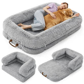 LE SURE foldable human dog bed Classic bed for cozy naps and reading.