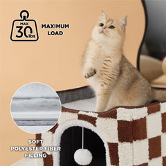 LE SURE Kitten House upper deck image emphasizes spacious lounging and lookout perch.